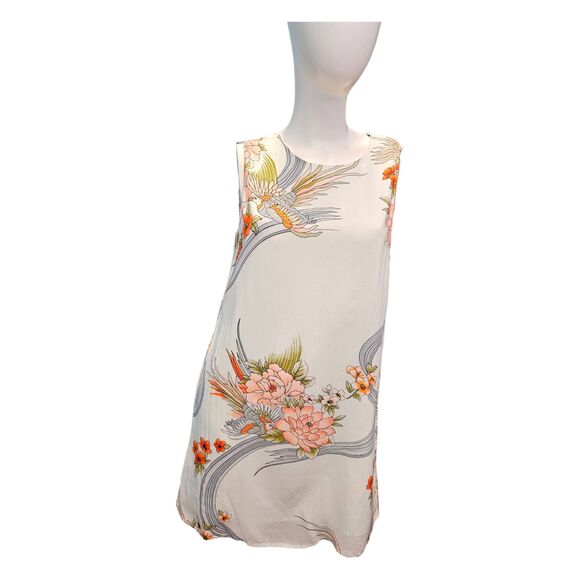 Forever 21 Dresses & Skirts - Forever 21 Blue Tropical Bird Sleeveless Summer Dress Womens Medium